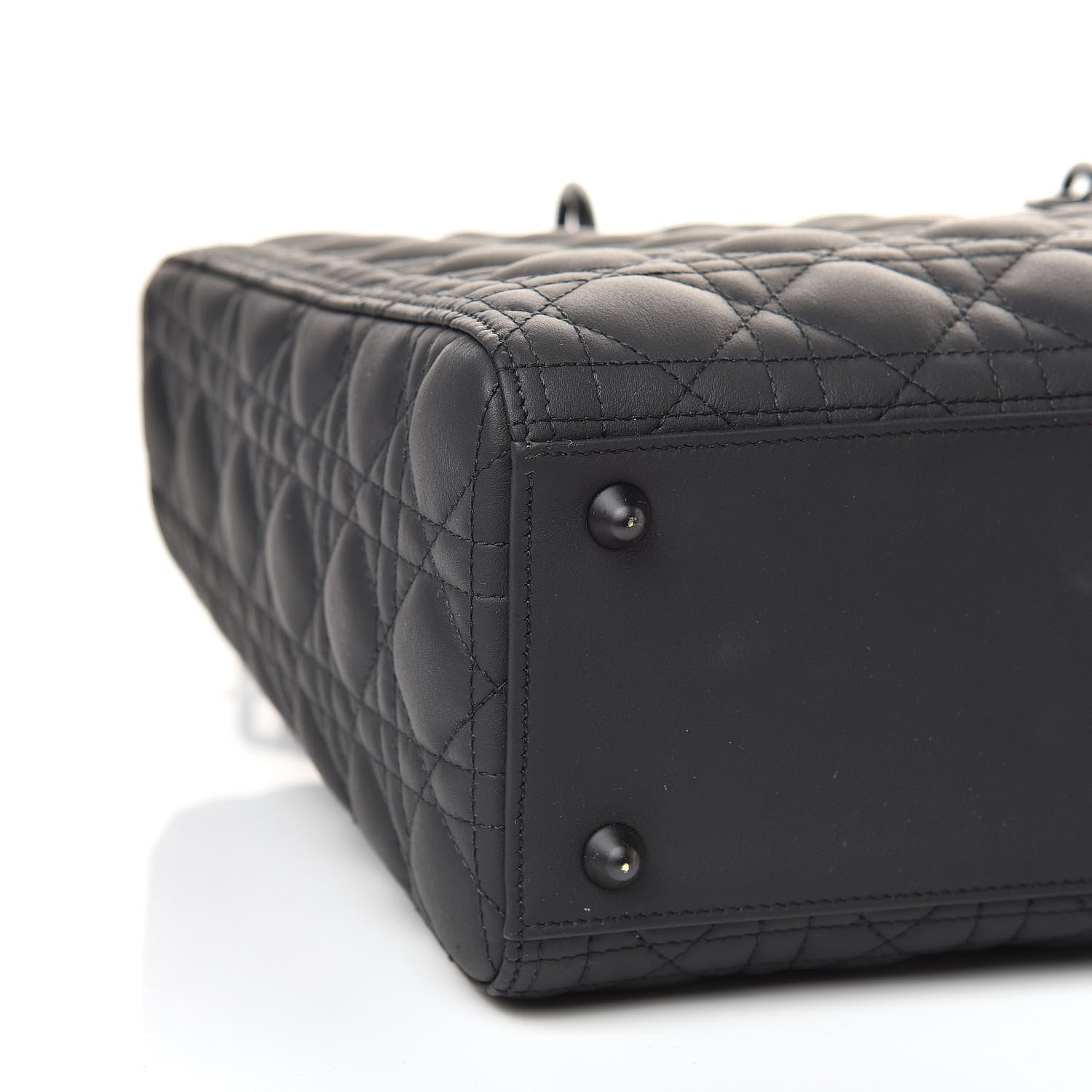 Christian Dior Ultra Matte Calfskin Cannage Large Lady Dior Black 8 of 11