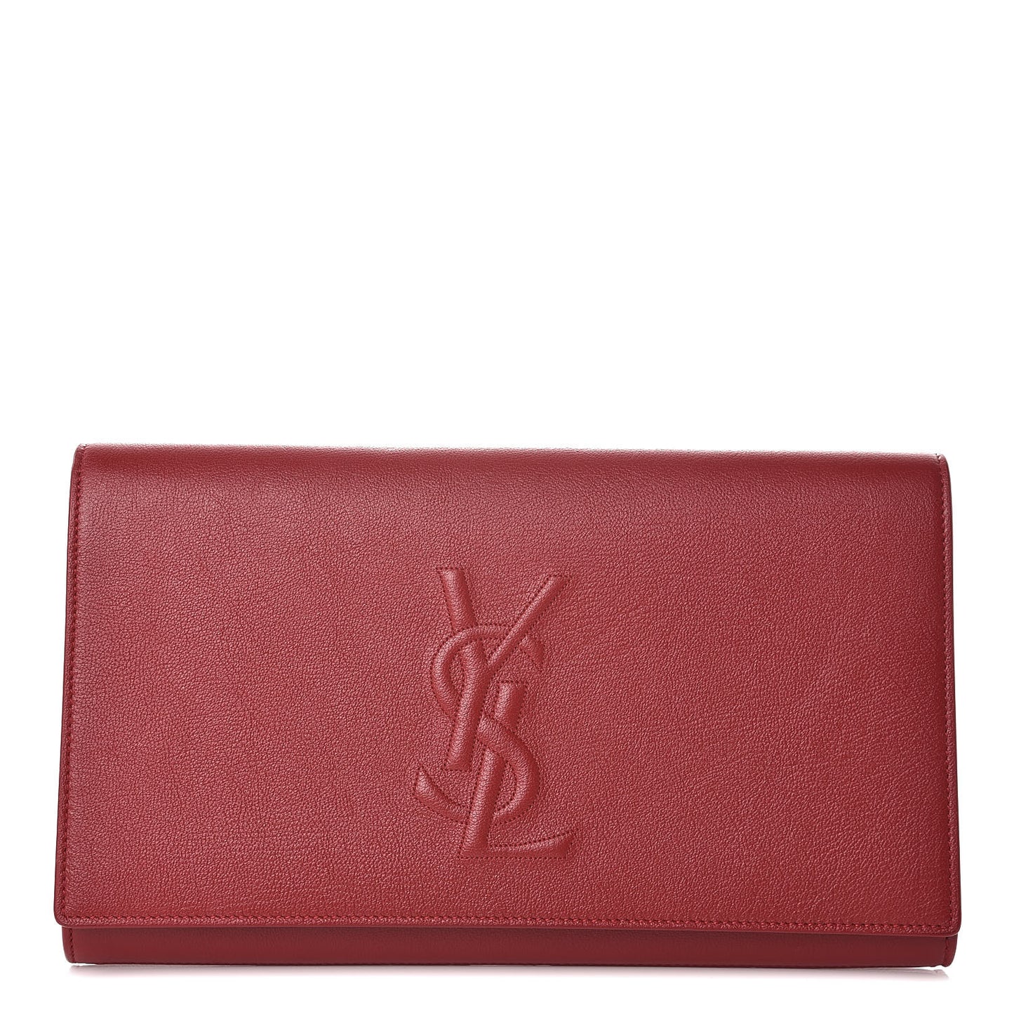 Calfskin Monogram Large Belle De Jour Clutch Red