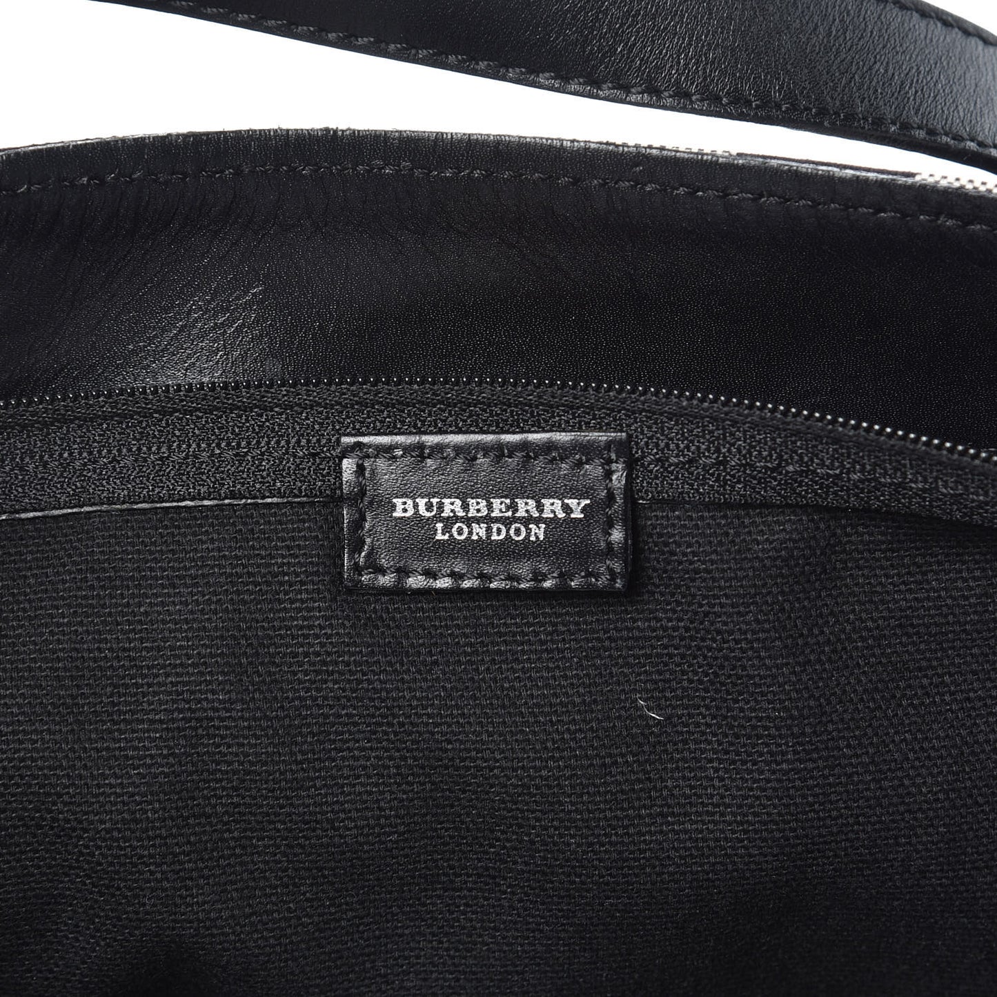 Canvas Check Tote Navy