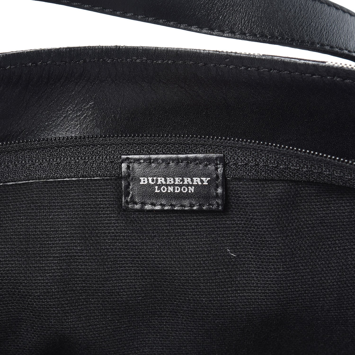 Burberry Canvas Check Tote Navy 8 of 11