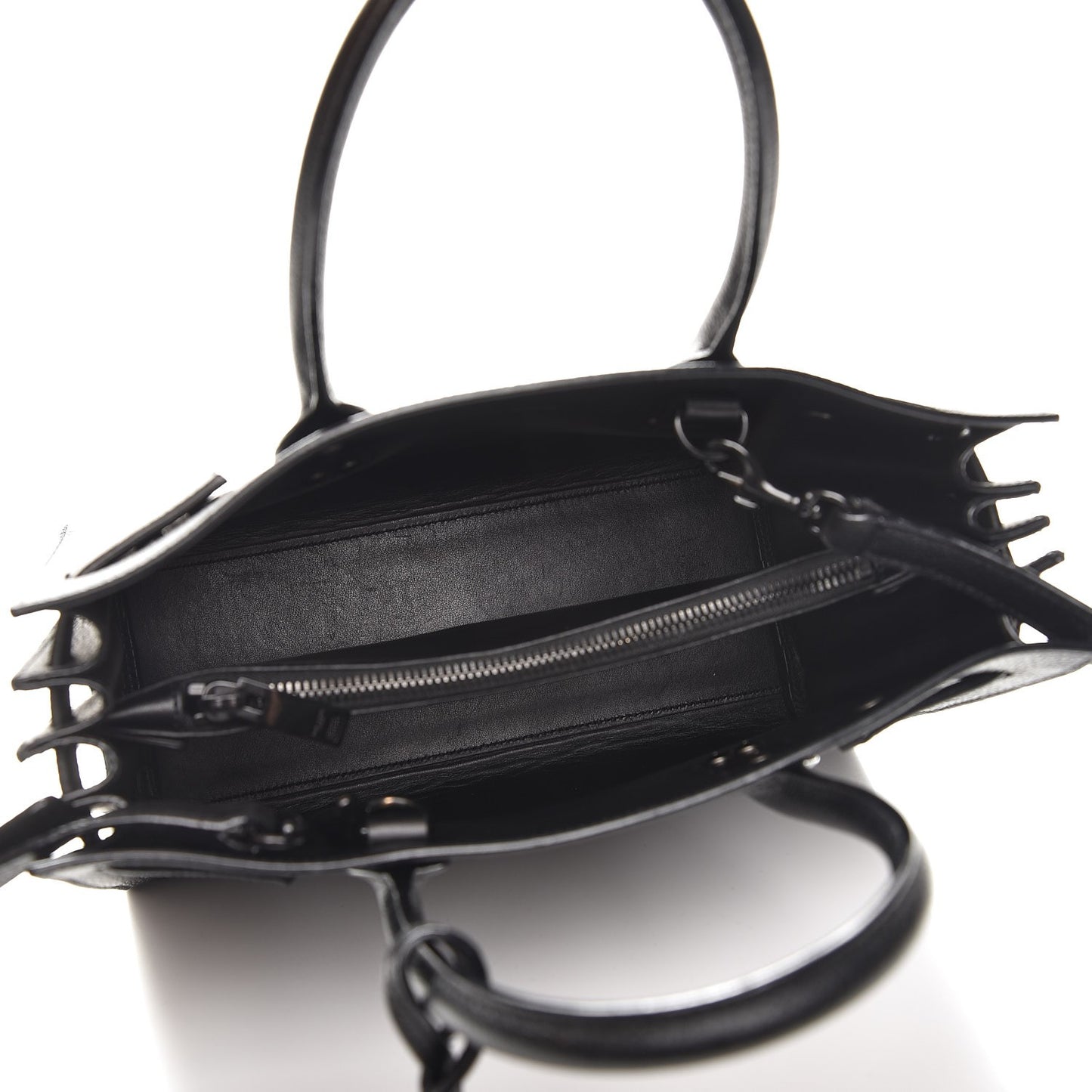 Grained Calfskin Baby Sac De Jour Black