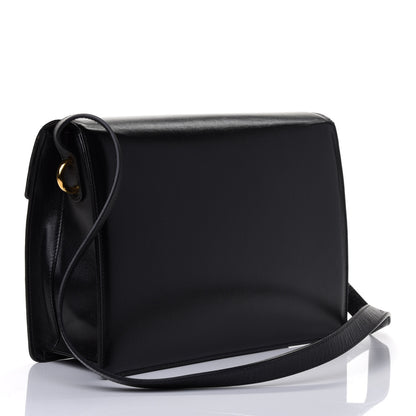 Gucci Textured Calfskin Medium Torchon GG Ring Shoulder Bag Black 2 of 4