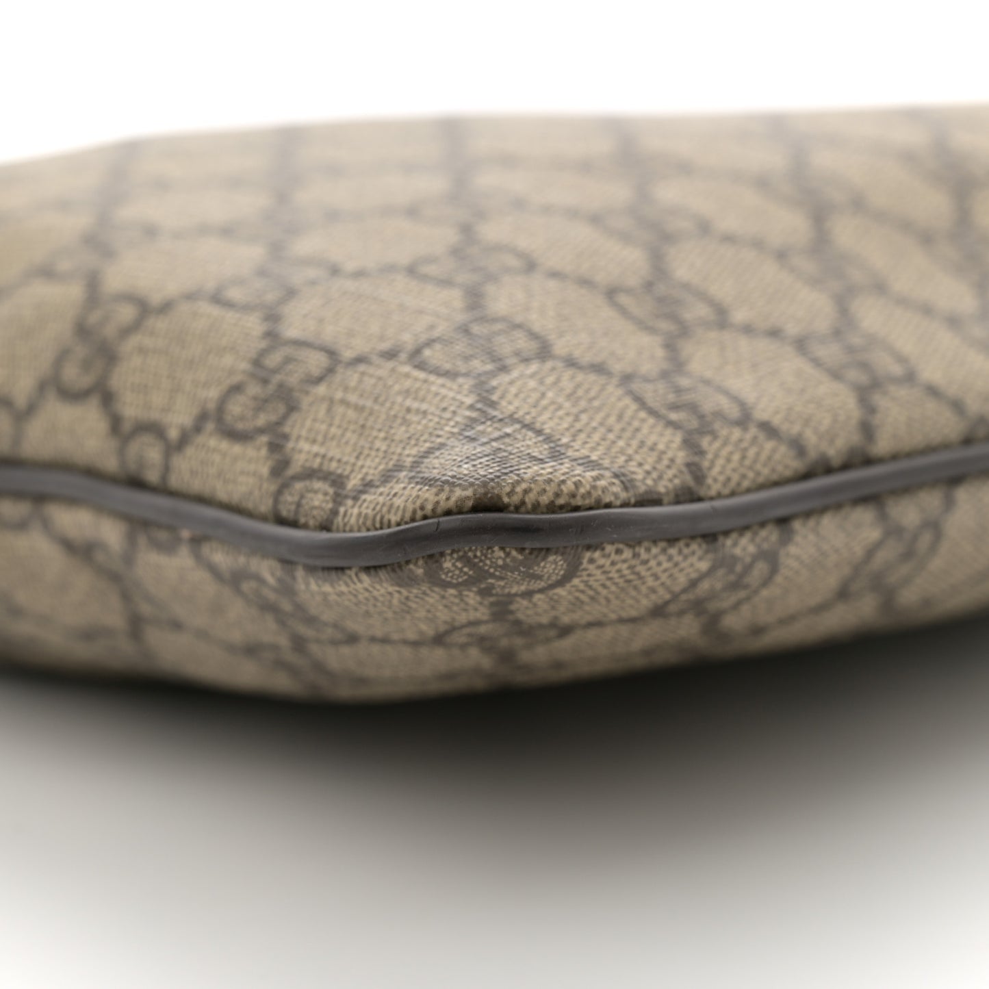 GG Supreme Monogram Medium Flat Messenger Bag Dark Brown