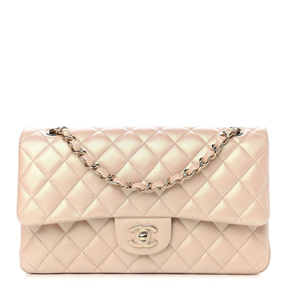 Chanel Iridescent Calfskin Quilted Medium Double Flap Dark Beige 1 of 8
