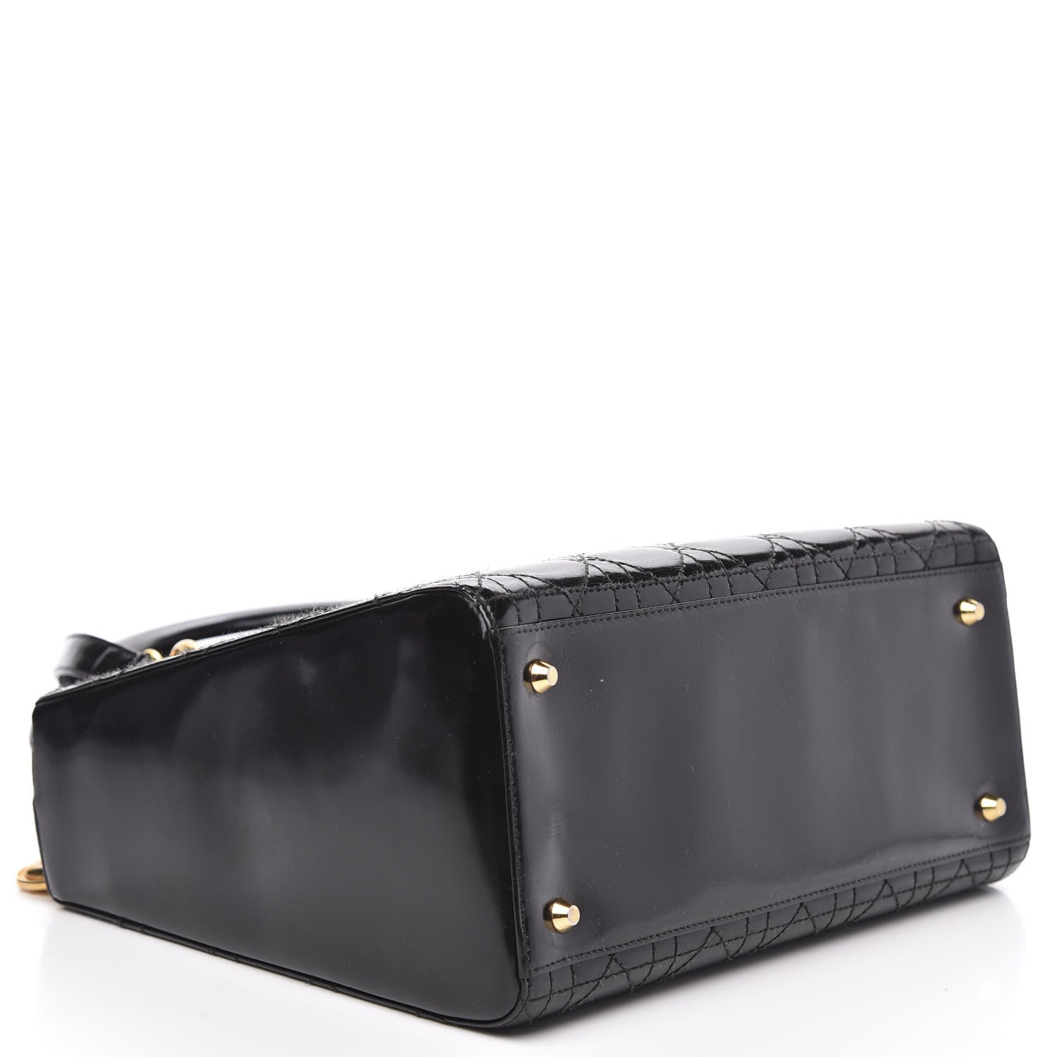 Christian Dior Patent Cannage Medium Lady Dior Black 4 of 13