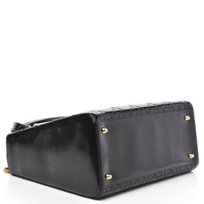 Christian Dior Patent Cannage Medium Lady Dior Black 4 of 13
