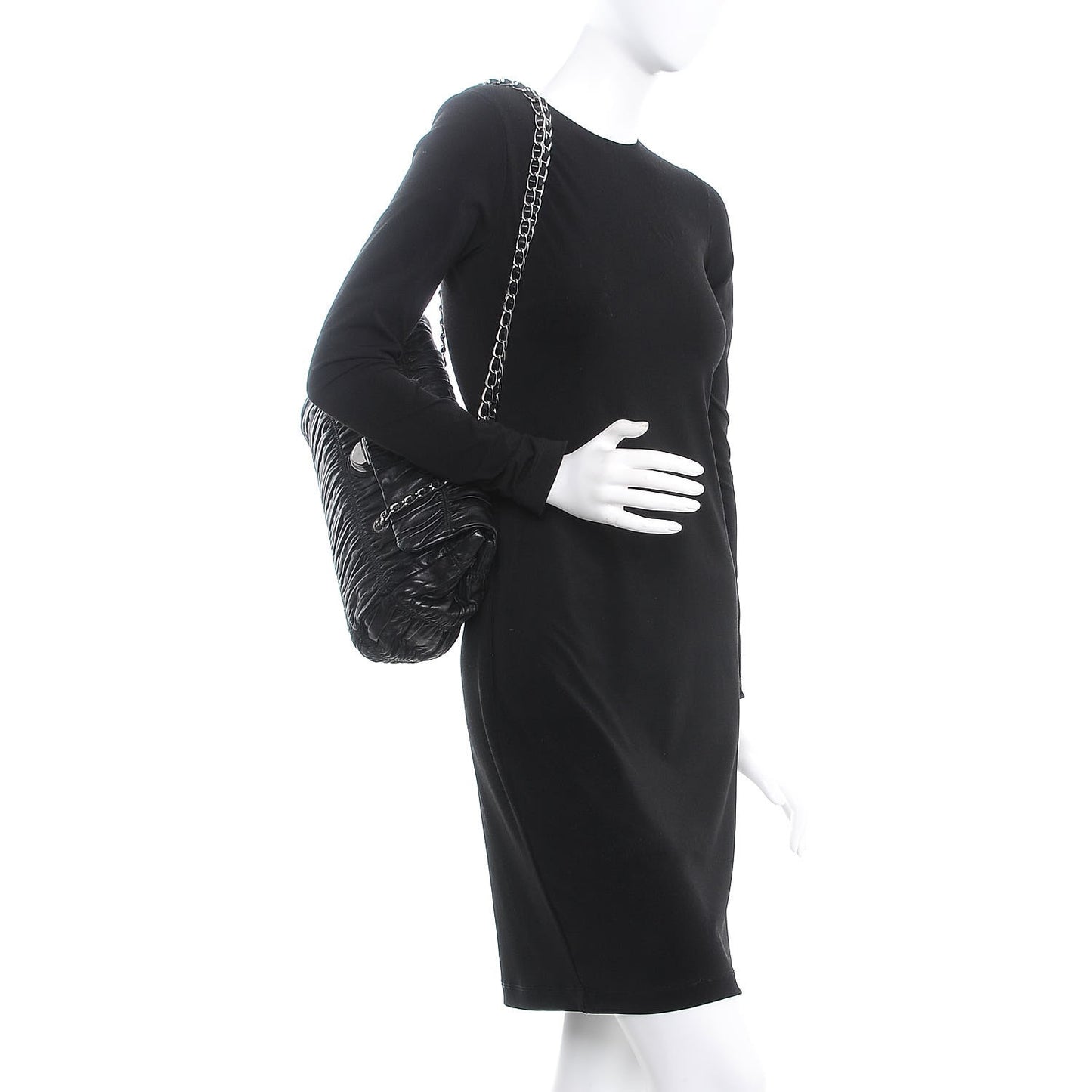 Nappa Gaufre Flap Black