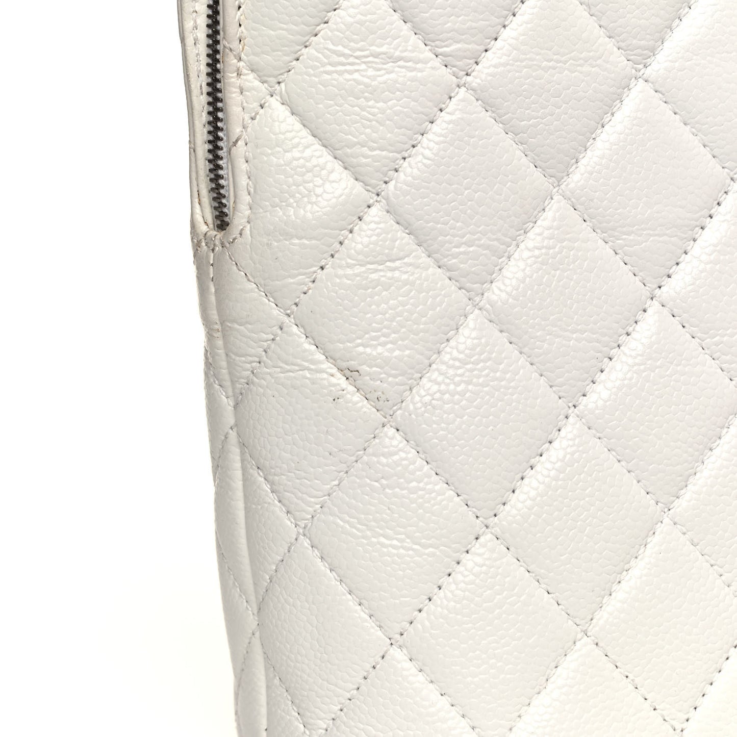 Caviar Quilted Shoulder Bag White