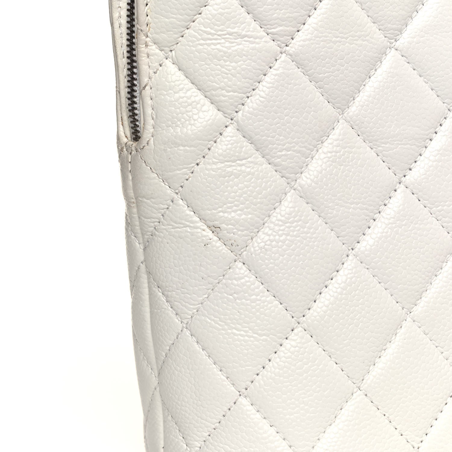 Chanel Caviar Quilted Shoulder Bag White 15 of 17