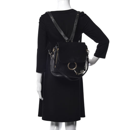 Chloe Suede Calfskin Medium Faye Backpack Black 2 of 9