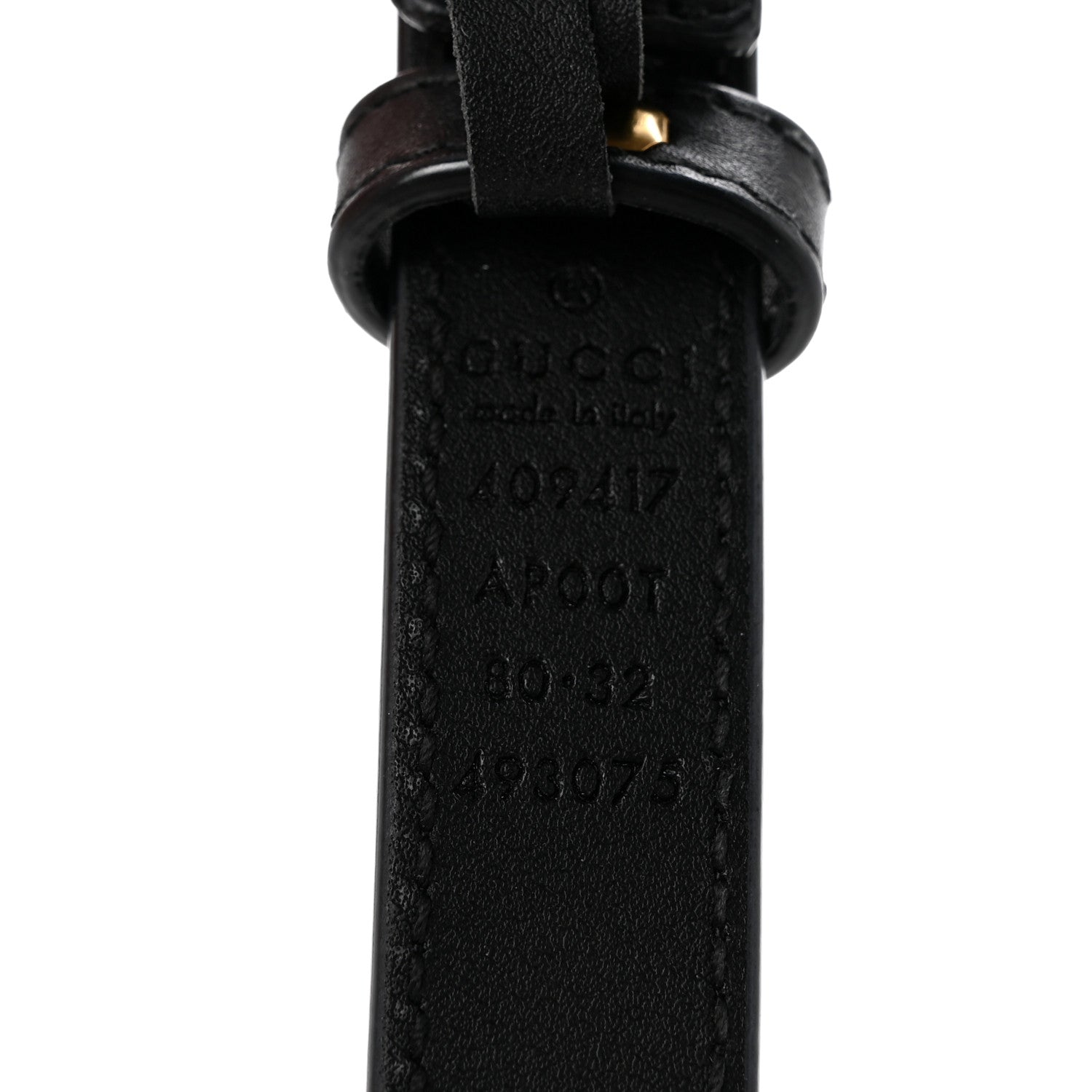 Gucci Calfskin Double G 20mm Belt 80 32 Black 5 of 8