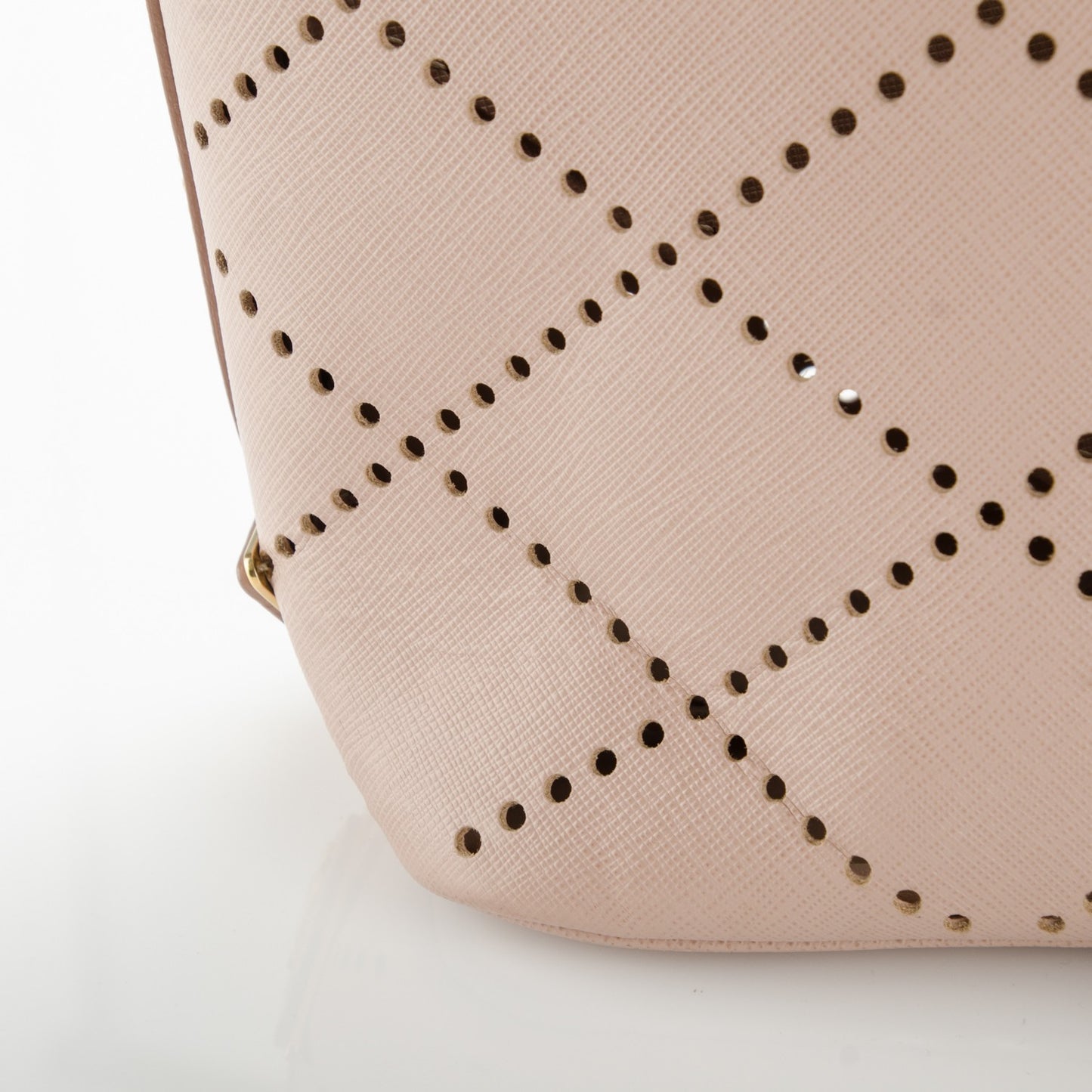 Saffiano Perforated Tote Sabbia