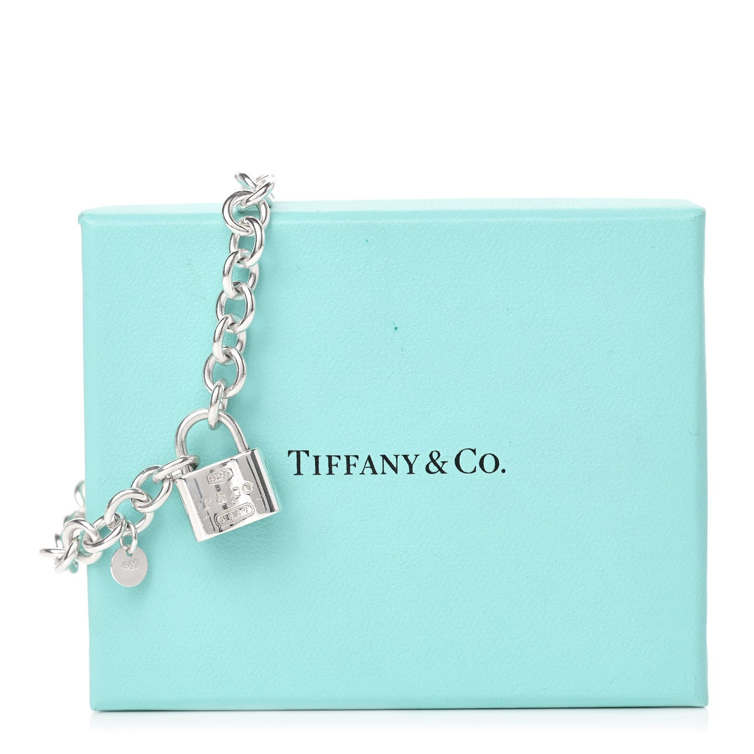 Tiffany Sterling Silver 1837 Lock Charm Bracelet 8 of 8