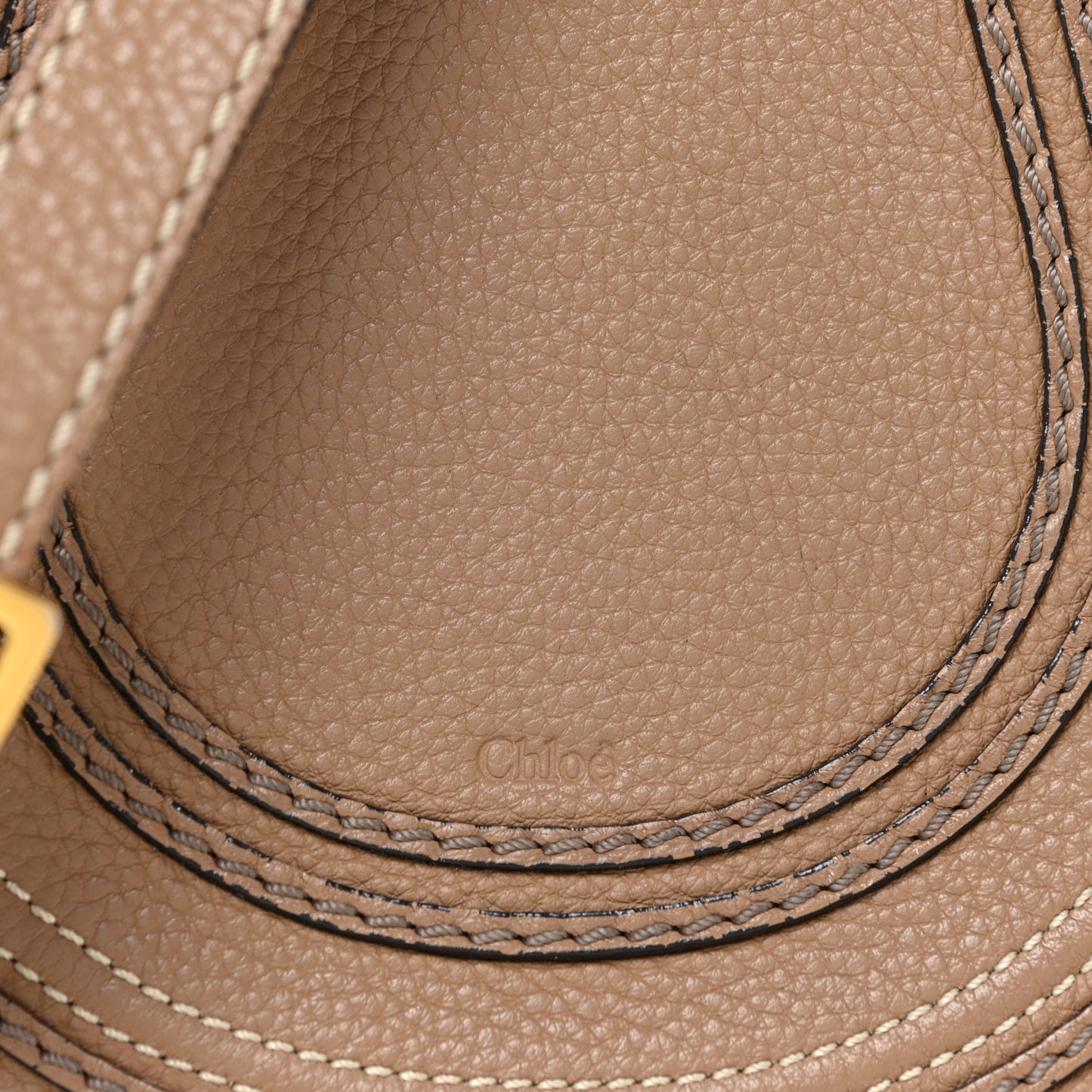 Calfskin Mini Marcie Round Crossbody Bag Nut