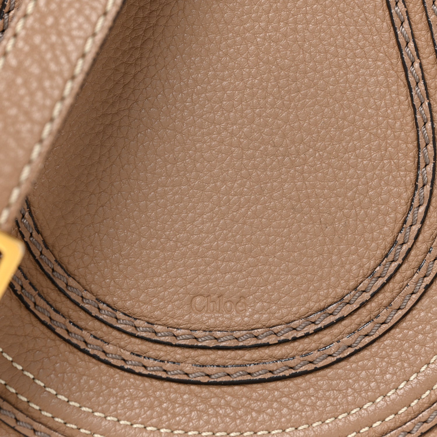 Chloe Calfskin Mini Marcie Round Crossbody Bag Nut 7 of 14