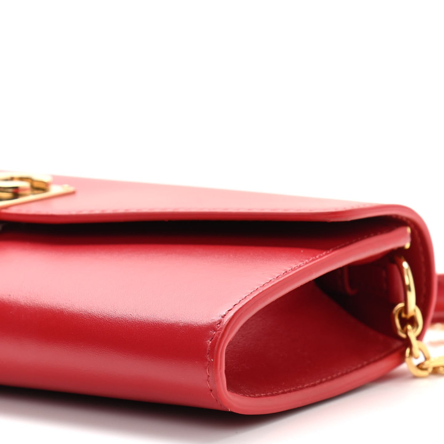 Calfskin C Wallet On Chain Bag Red