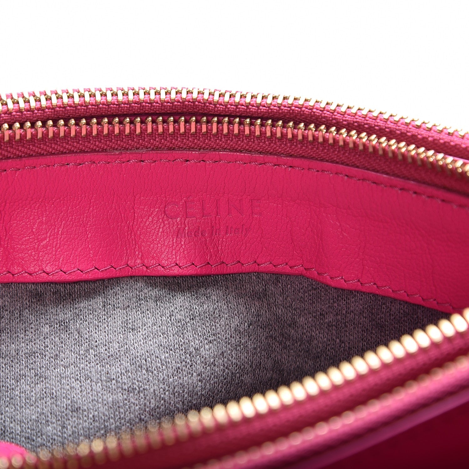 Celine Lambskin Large Trio Crossbody Bag Fuchsia 6 of 8