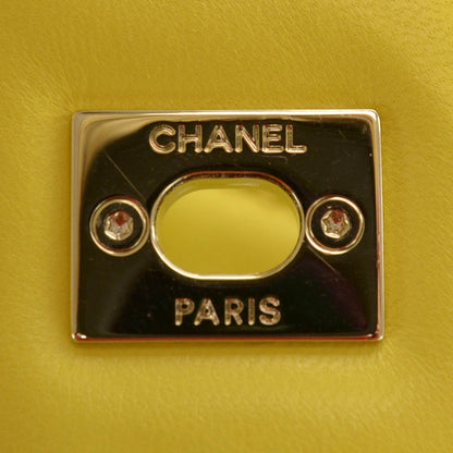 Chanel Lambskin Jumbo Single Flap Yellow 6 of 10