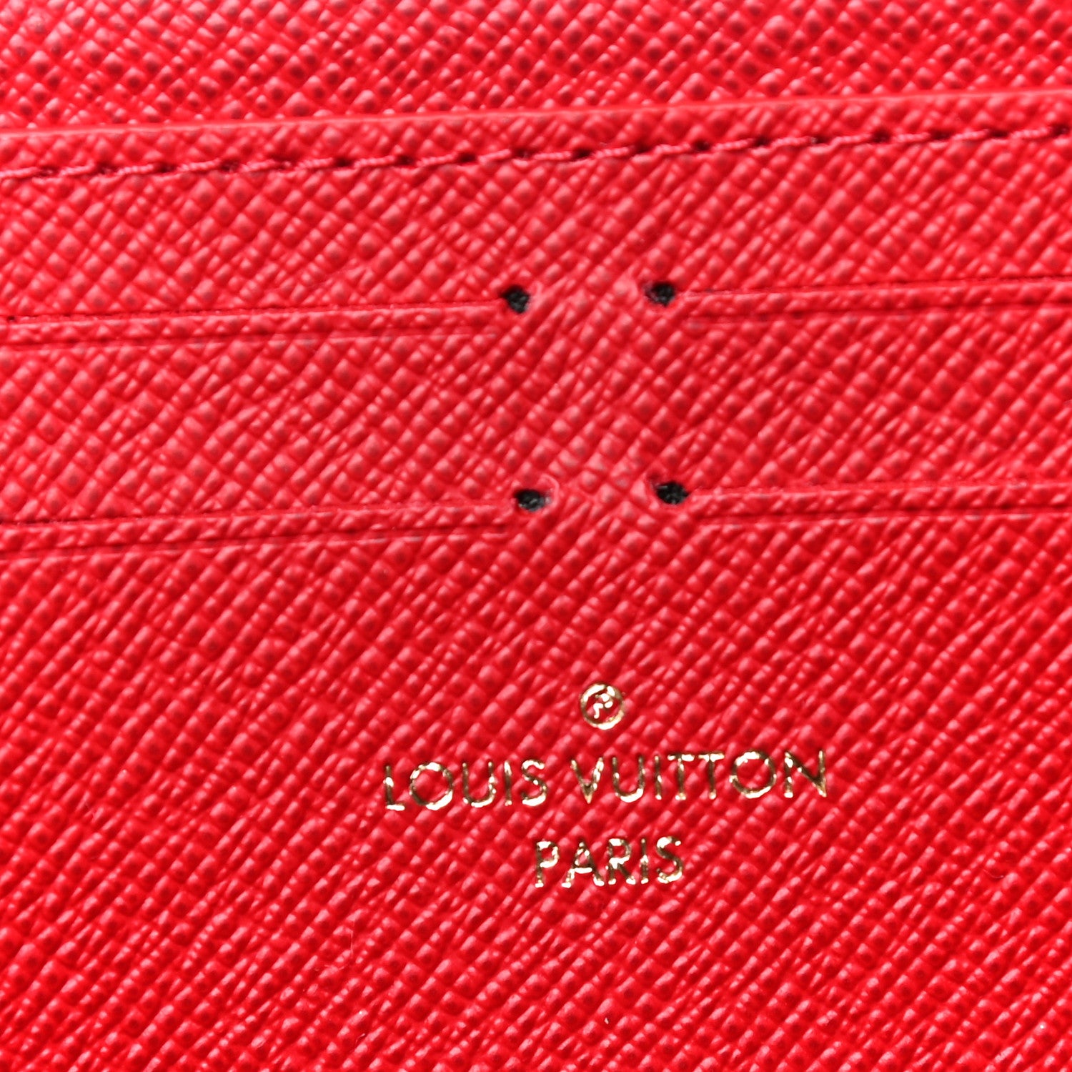 Louis Vuitton Damier Ebene Clemence Wallet Cherry 6 of 9