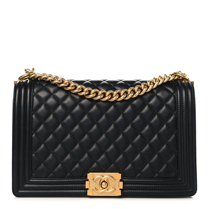 Chanel Lambskin Quilted New Medium Boy Flap Black 1 of 10