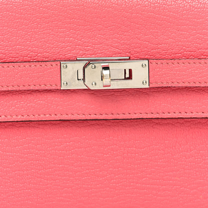 Hermes Chevre Mysore Kelly Longue Wallet Rose Lipstick 7 of 11