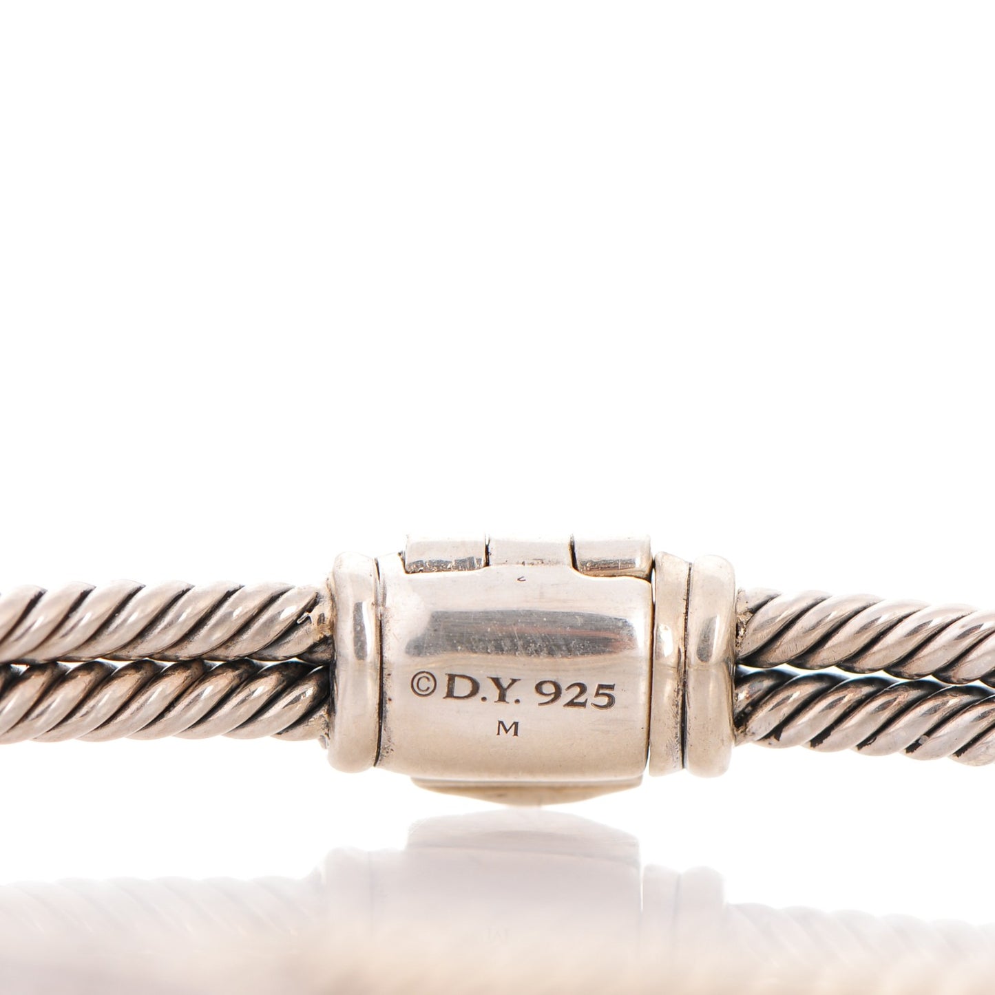 Sterling Silver Diamond 7mm Petite Pave Single Loop Labyrinth Bracelet