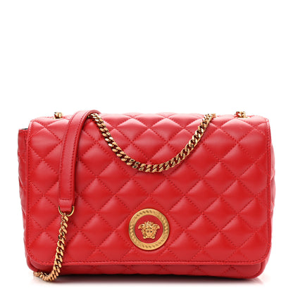 Versace Nappa Quilted Medusa Chain Crossbody Red 1 of 9