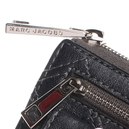 Marc Jacobs Leather Quilted Zip Clutch Wallet Anthracite 8 of 8