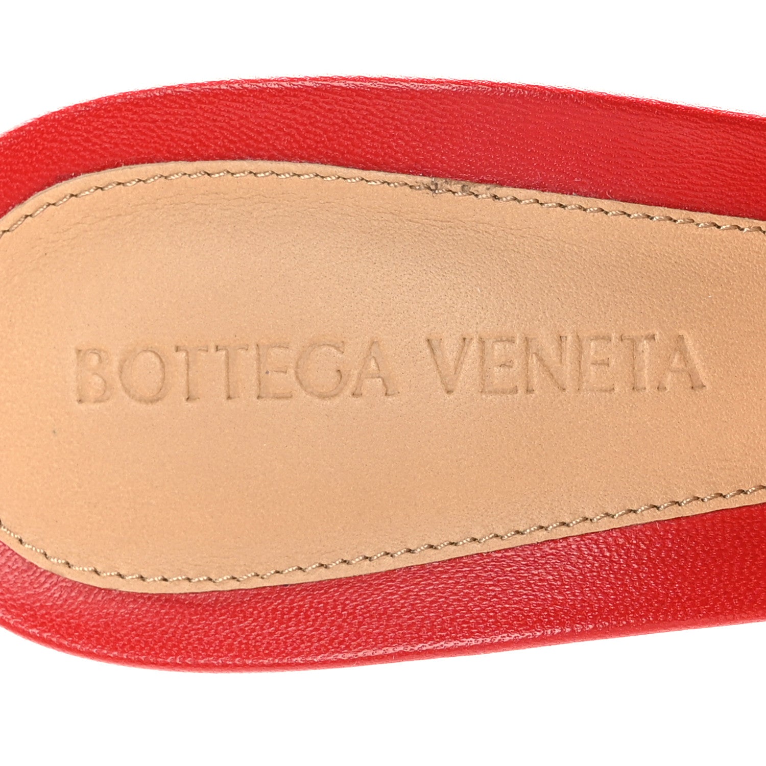Bottega Veneta Lambskin Stretch Mule Sandals 38 Bright Red 6 of 7