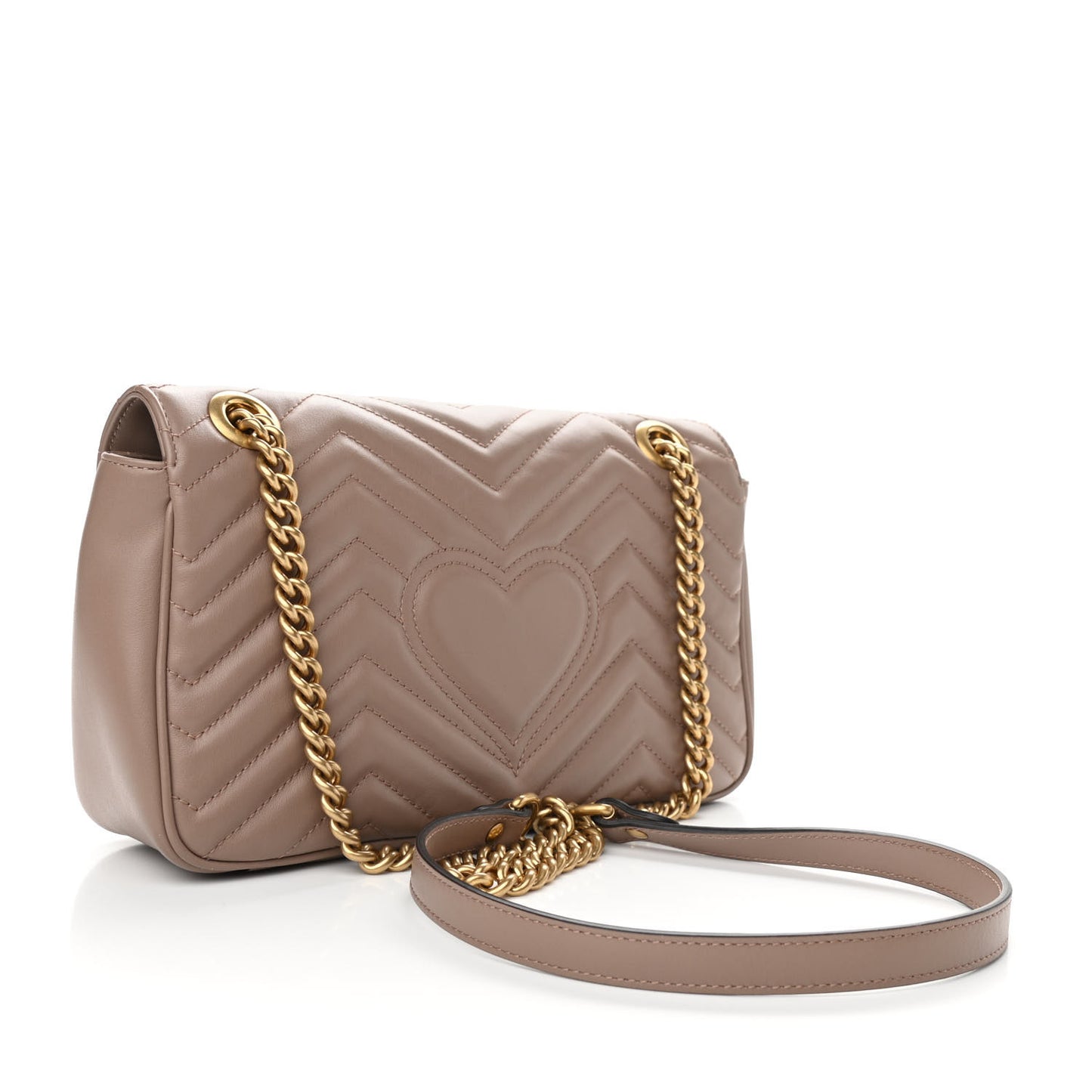 Calfskin Matelasse Small GG Marmont Shoulder Bag Porcelain Rose