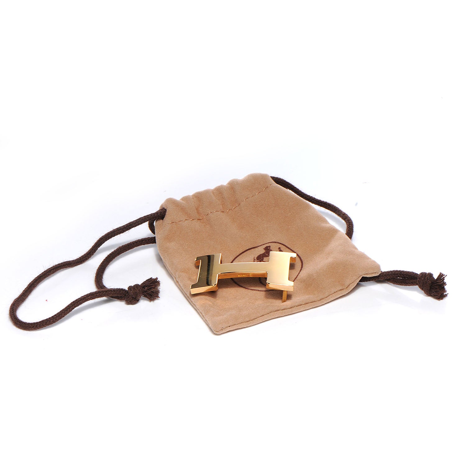 Hermes 24mm Constance H Belt Buckle Brushed Gold Plated 5 of 5