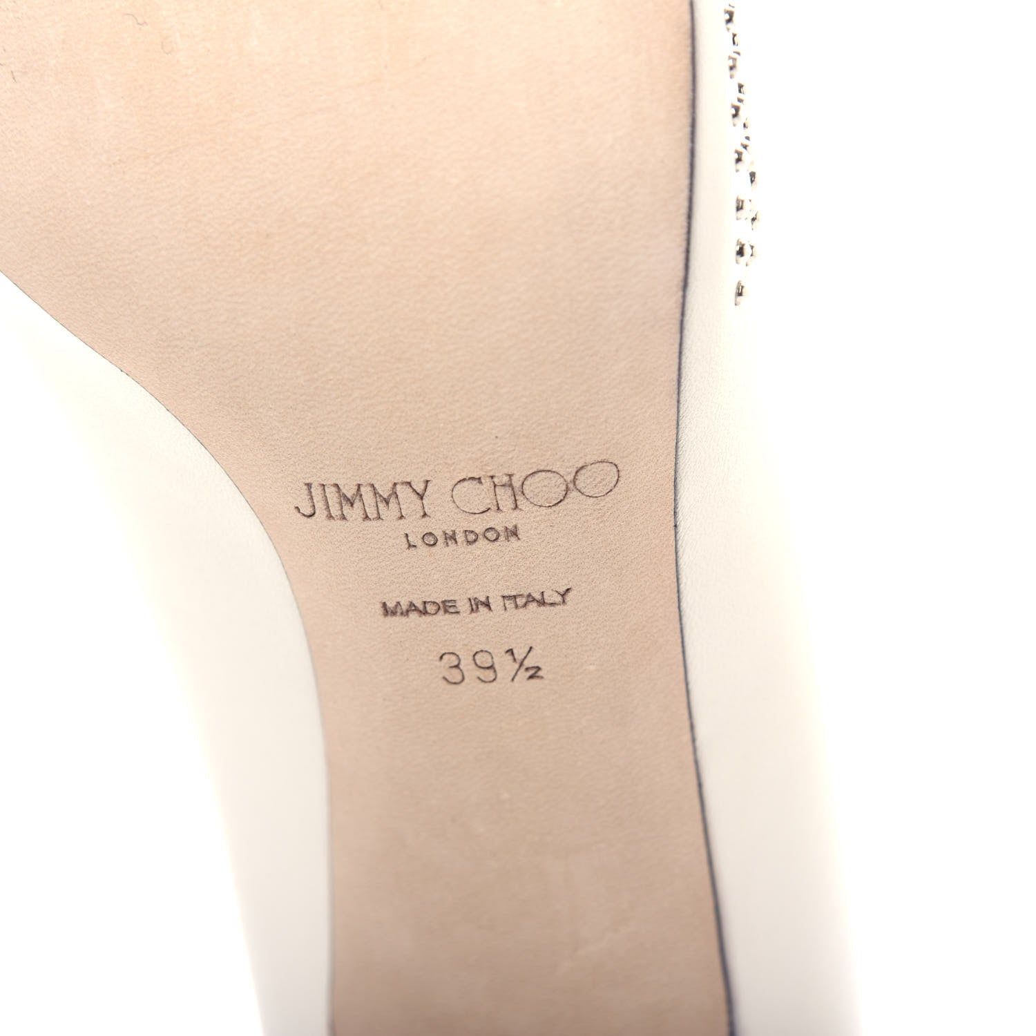 Jimmy Choo Calfskin Studded Love 85 Pumps 39.5 Latte Silver 9 of 10