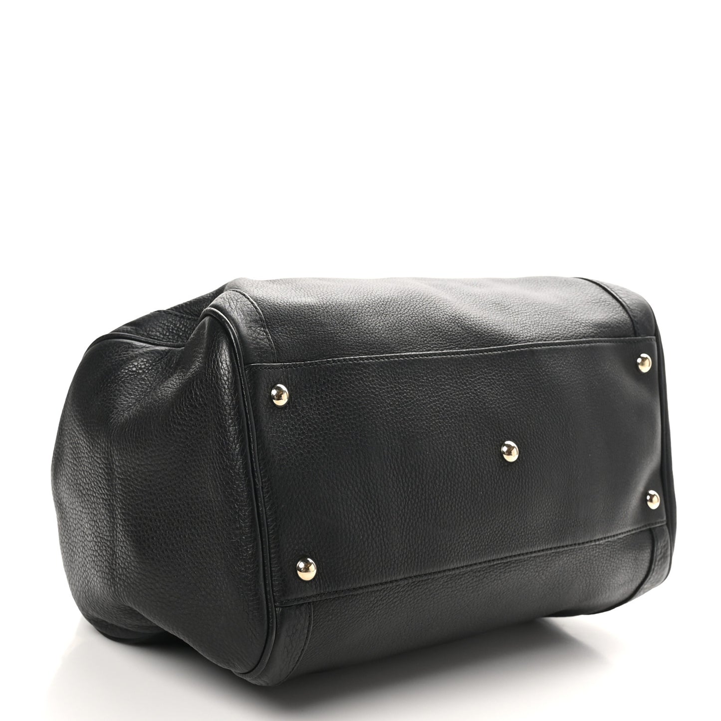 Pebbled Calfskin Medium Soho Boston Black