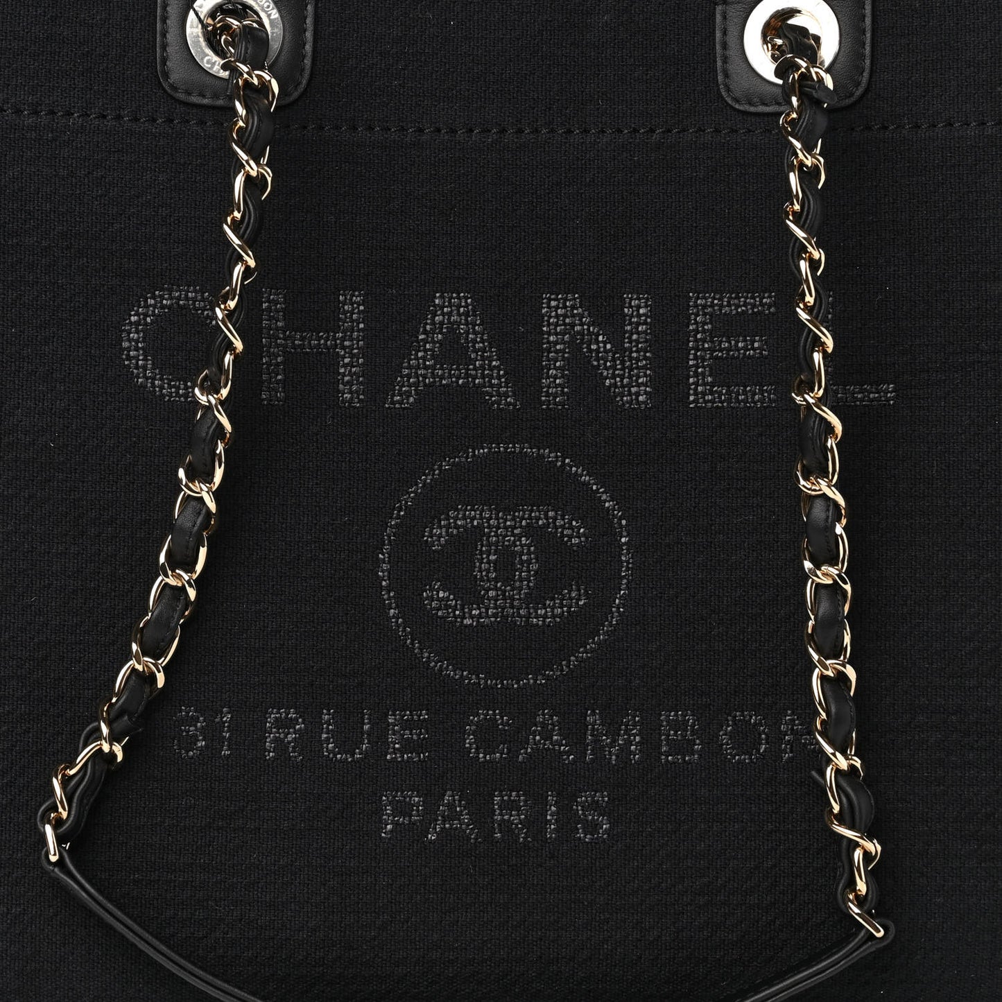 Mixed Fibers Medium Deauville Tote Black