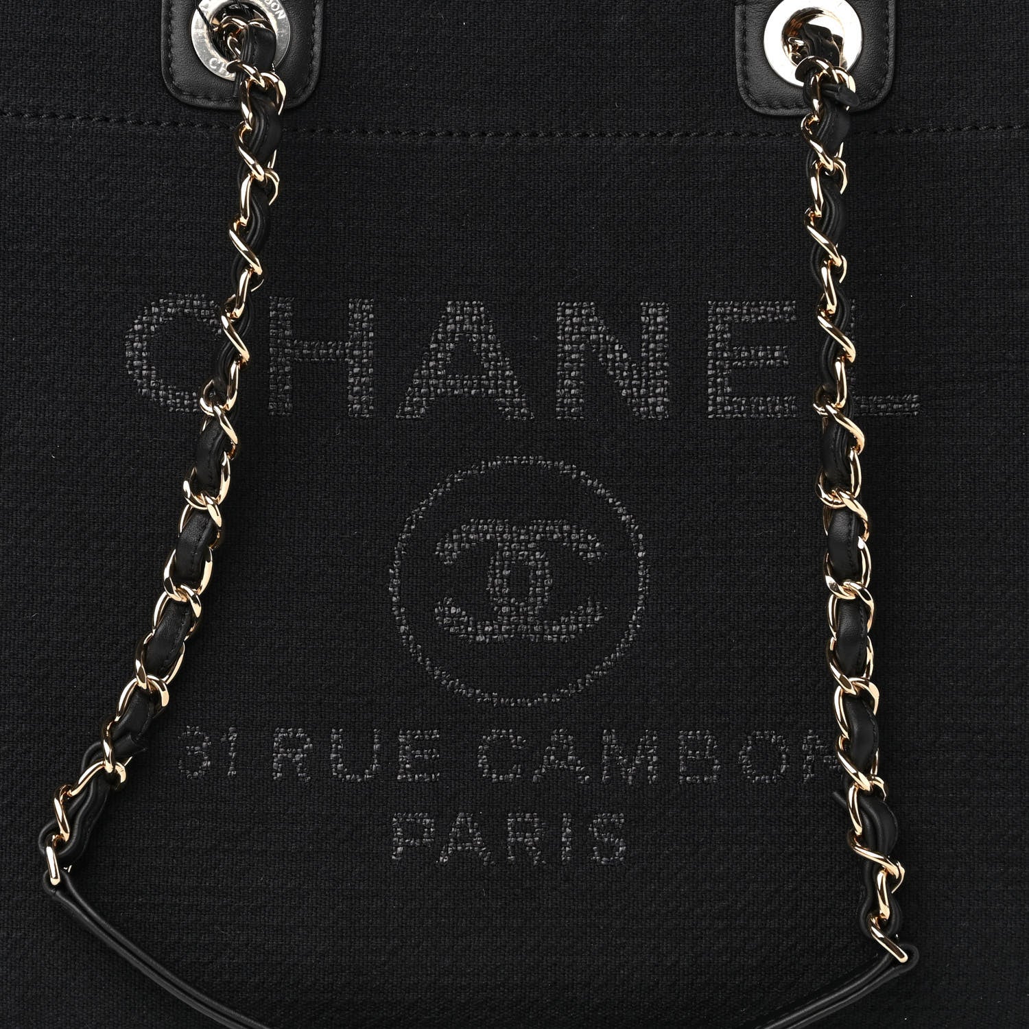 Chanel Mixed Fibers Medium Deauville Tote Black 9 of 11