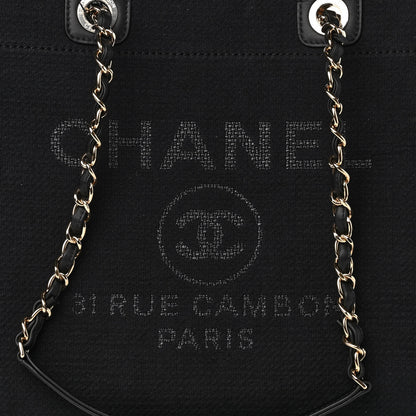 Chanel Mixed Fibers Medium Deauville Tote Black 9 of 11