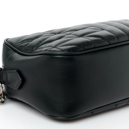 Gucci Calfskin Matelasse Aria Small GG Marmont Chain Shoulder Bag Black 9 of 10