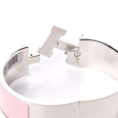 Hermes Enamel Wide Clic Clac H Bracelet PM Rose Cassata 4 of 5