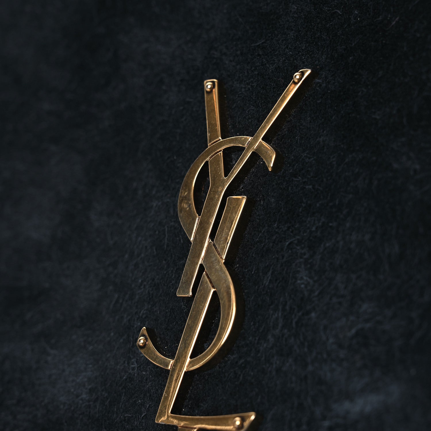 Saint Laurent Suede Monogram Tassel Kate 99 Baguette Bag Black 16 of 19