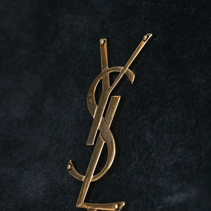 Saint Laurent Suede Monogram Tassel Kate 99 Baguette Bag Black 16 of 19