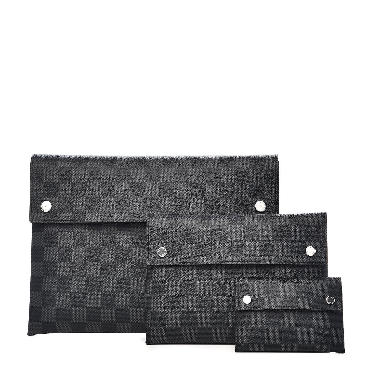 Louis Vuitton Damier Graphite Alpha Triple Pochette 1 of 11