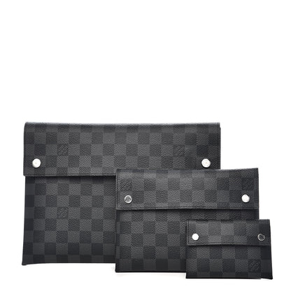 Louis Vuitton Damier Graphite Alpha Triple Pochette 1 of 11