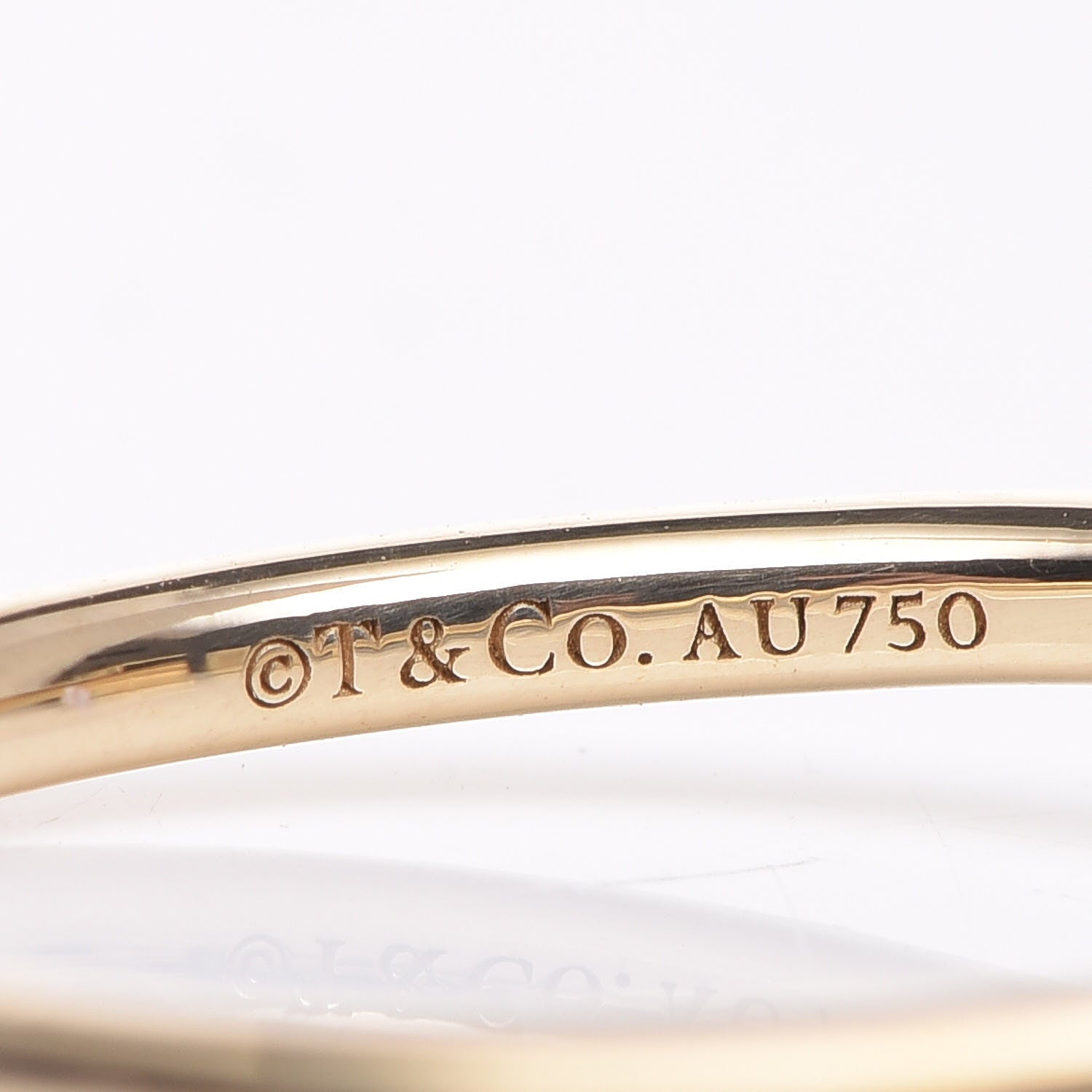 Tiffany 18K Yellow Gold Diamond T Wire Ring 52 6 4 of 4