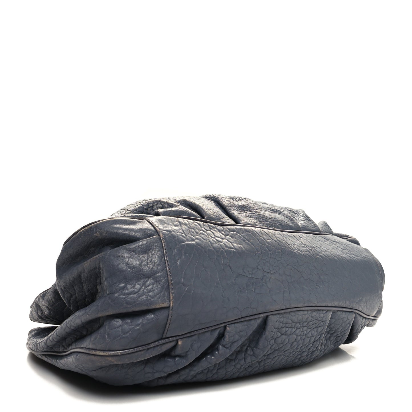 Crinkled Lambskin Mia Tote Blue