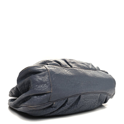 Fendi Crinkled Lambskin Mia Tote Blue 4 of 12