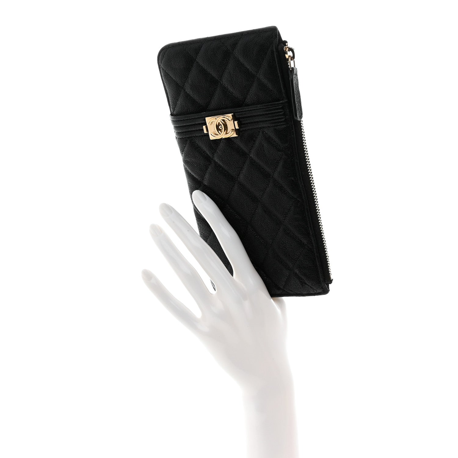 Chanel Caviar Quilted Boy iPhone Pouch Black 2 of 8