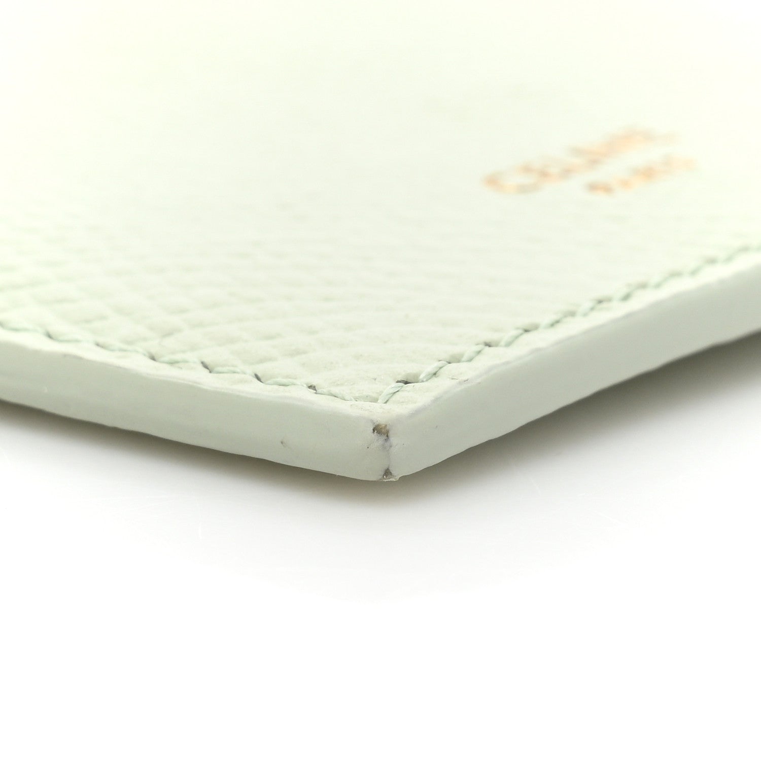 Celine Grained Calfskin Zipped Card Holder Vert D'eau 11 of 13