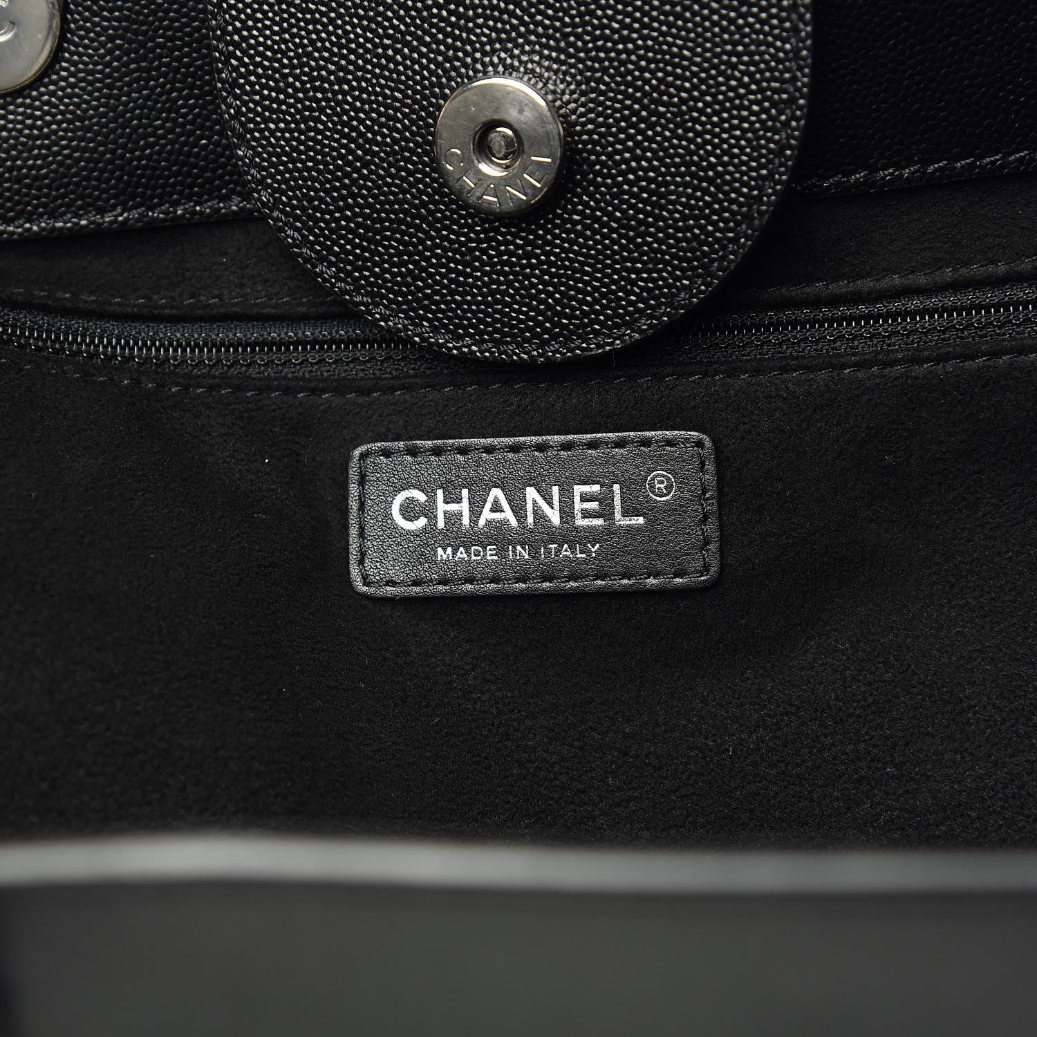 Chanel Caviar Large Studded Deauville Tote Black 6 of 14