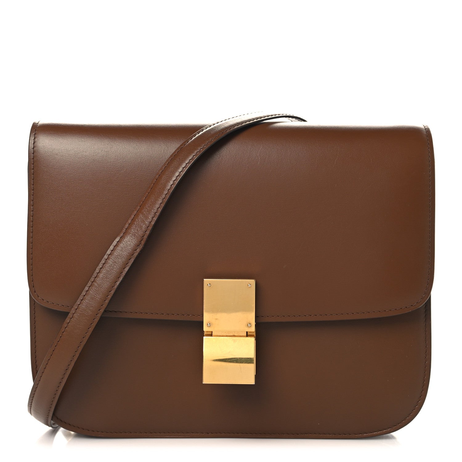 Celine Box Calfskin Medium Classic Box Flap Bag Camel 1 of 9