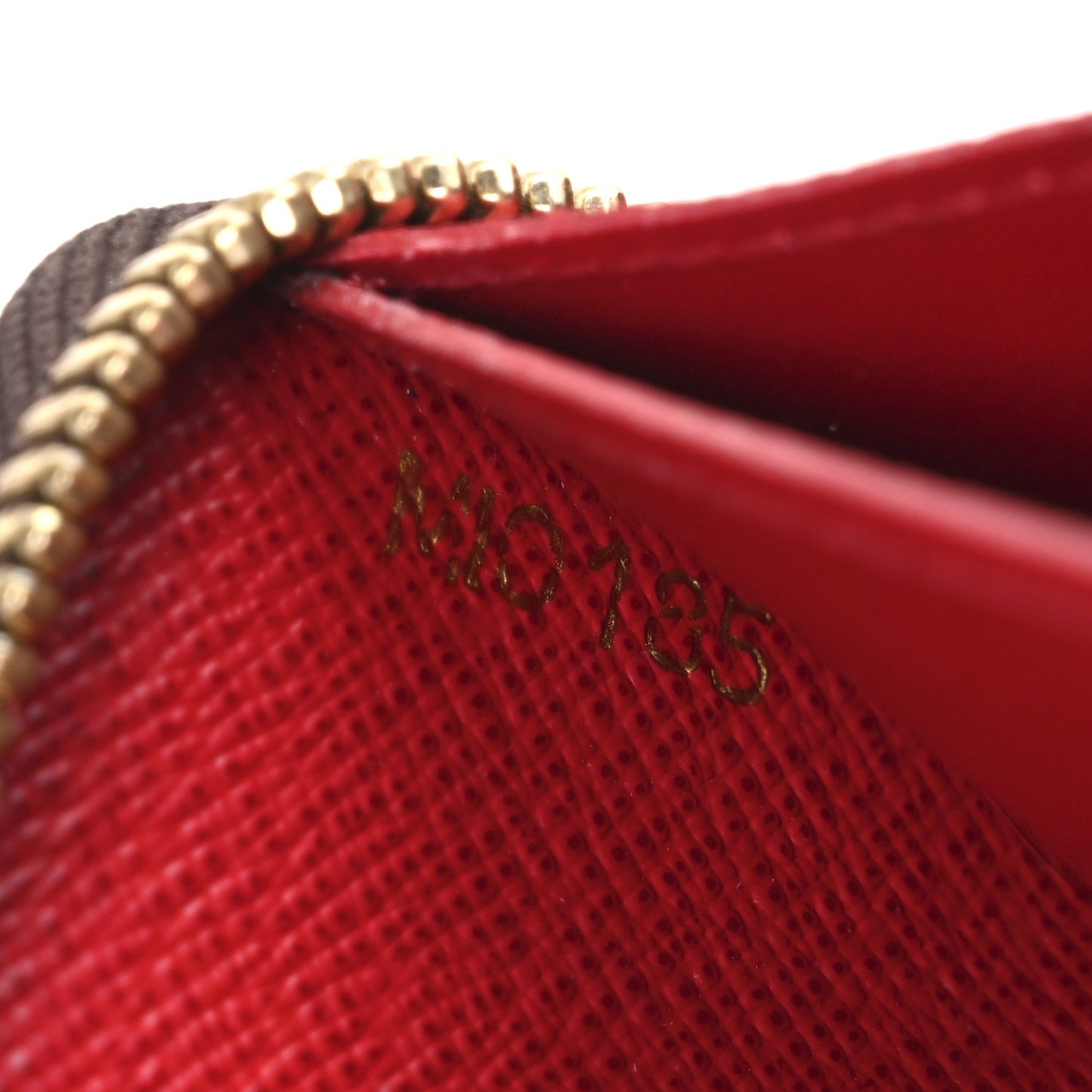 Damier Ebene Clemence Wallet Cherry